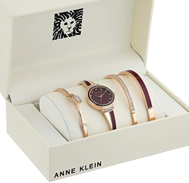 Anne Klein 安妮·克莱因 女士施华洛世奇水晶 手表手镯套装 AK/2716RBST新低379.96元