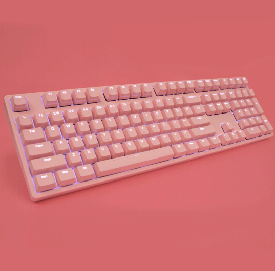 iKBC F210 粉色有线机械键盘 茶轴438元包邮（需领券）