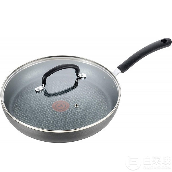 T-fal 特福 E76597 硬质阳极氧化带火红点不粘煎锅 含盖新低212.73元