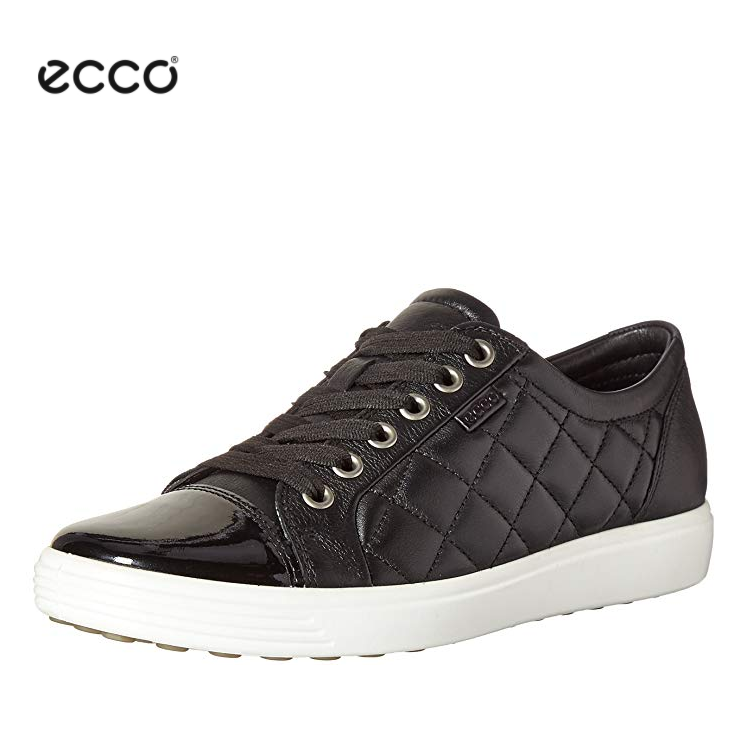 限UK3码，ECCO 爱步 Soft 7 柔酷7号 女士牛皮菱格休闲鞋443.01元
