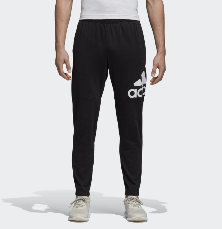 22點(diǎn)截止預(yù)售，adidas 阿迪達(dá)斯 ESS LGO T P SJ 男子 針織長褲109元包郵（需定金20元）