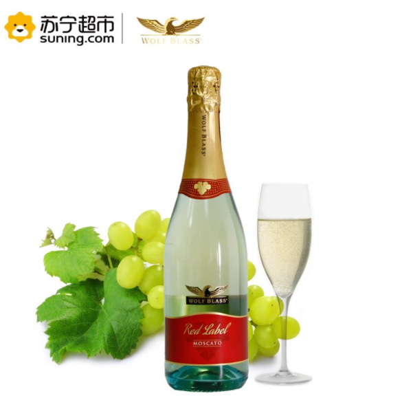 WolfBlass 纷赋 红标莫斯卡托起泡葡萄酒 750ml19.9元