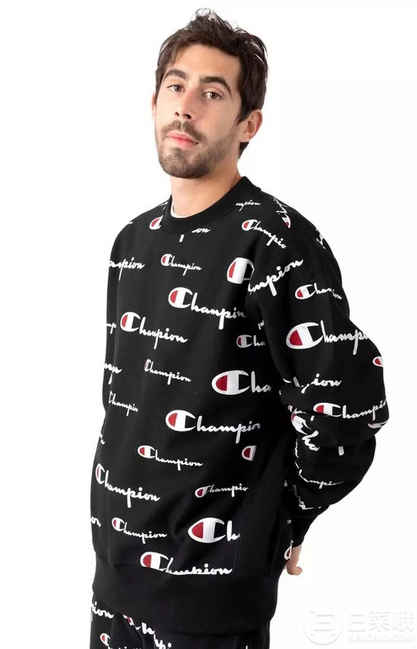 S碼，Champion 冠軍牌  LIFE系列 S2973 男士Logo印花圓領(lǐng)衛(wèi)衣244.85元