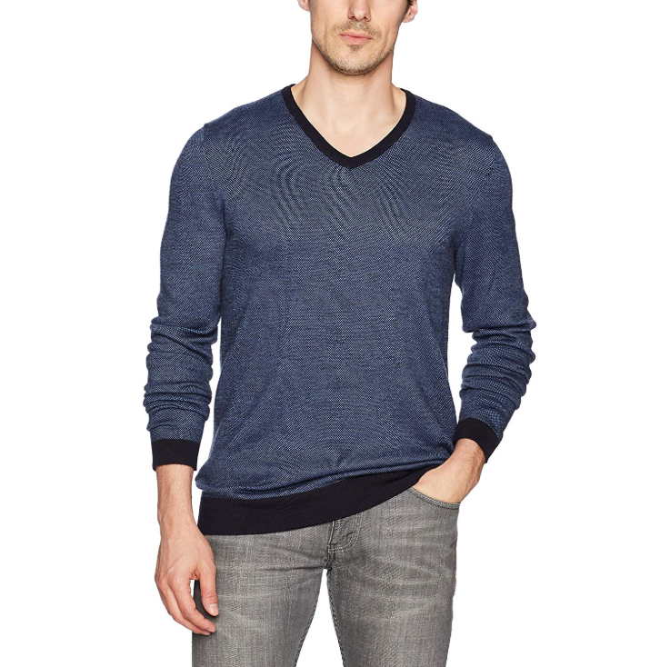 Calvin Klein 卡尔文·克莱恩 男士100%美利奴羊毛V领针织衫263.98元