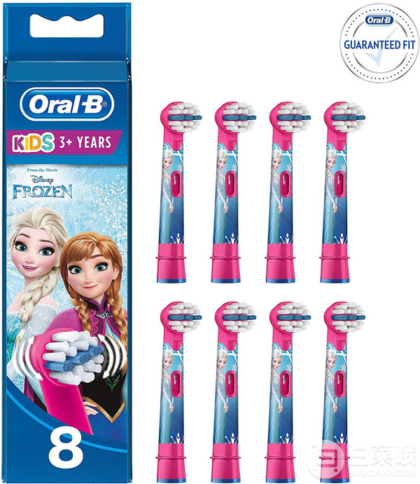 Oral-B 欧乐B Stages Power 儿童电动牙刷替换刷头*8支新低131.43元（买4免1）