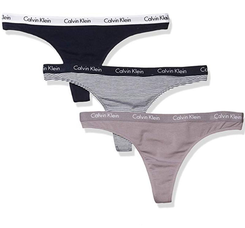 Calvin Klein 卡尔文·克莱恩 女士棉质丁字裤3条装123.78元