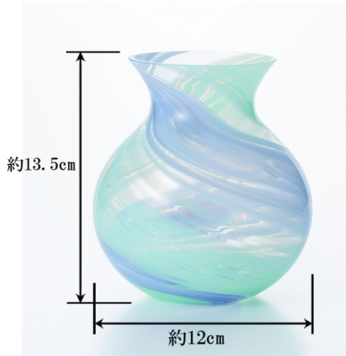 日本进口，Aderia 石塚硝子/津轻 水彩系列 手工玻璃花器 F-71442新低170.81元