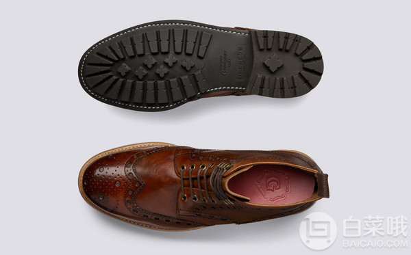 英伦手工鞋，Grenson Fred Hand 男士布洛克雕花皮靴 2色免费直邮到手1393.2元（需用码）