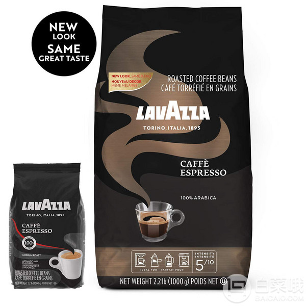 意大利进口 LAVAZZA 乐维萨 意式浓缩咖啡豆 1kg100.78元
