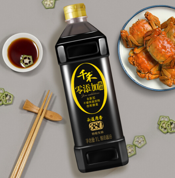 千禾 御藏本酿380天 特级生抽酱油 1L *4件55.2元（合13.8元/件）