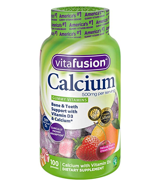 Vitafusion 小熊糖 成人钙+维生素D水果味软糖100粒73.02元