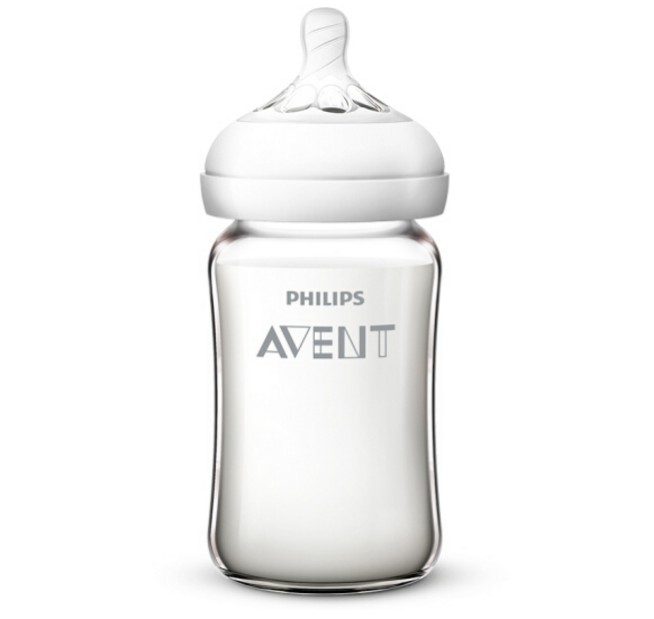 AVENT 新安怡 宽口径自然顺畅玻璃奶瓶 240ml *2件 +凑单品76.6元（合38.3元/件）