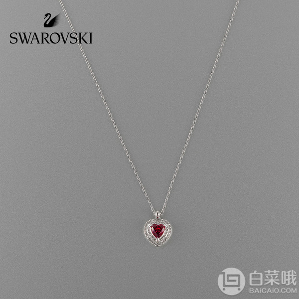 ​降190元！Swarovski 施华洛世奇 ONE系列 俏皮爱心吊坠项链 5446301新低178.35元