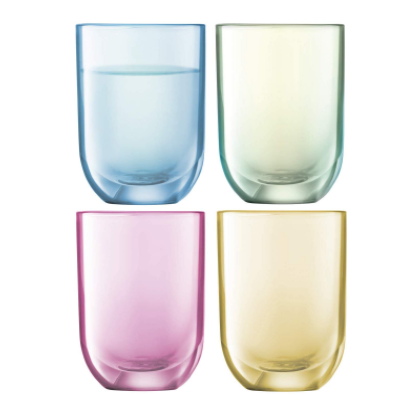 LSA International Polka系列 粉彩混合玻璃酒杯 60ml*4个137.74元