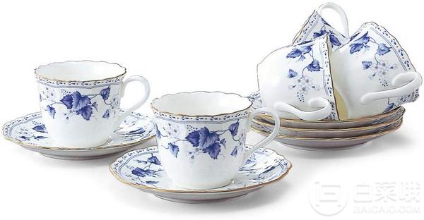 Narumi 鸣海 Solaria索拉利亚系列 骨瓷茶/咖啡杯碟套装*5组 8128-21286P468元
