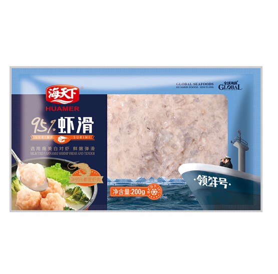 海天下 冷冻新鲜手打北海青虾滑（含虾量95%） 200g*9袋142.3元包邮（15.8元每袋）