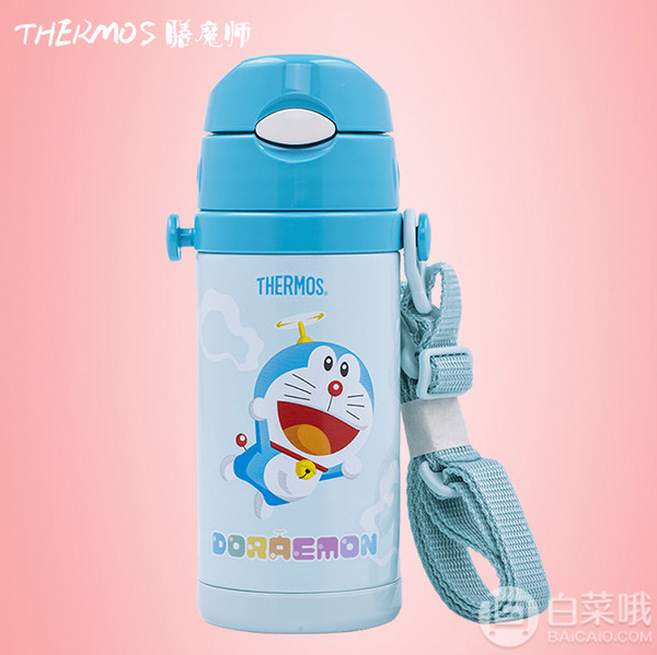 THERMOS 膳魔师 FFS-400DRM 哆啦A梦限量版 儿童保温吸管杯 400ml99元包税包邮