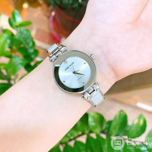 Anne Klein 安妮·克萊因 AK/1981LGSV 女士鑲鉆手表244.03元