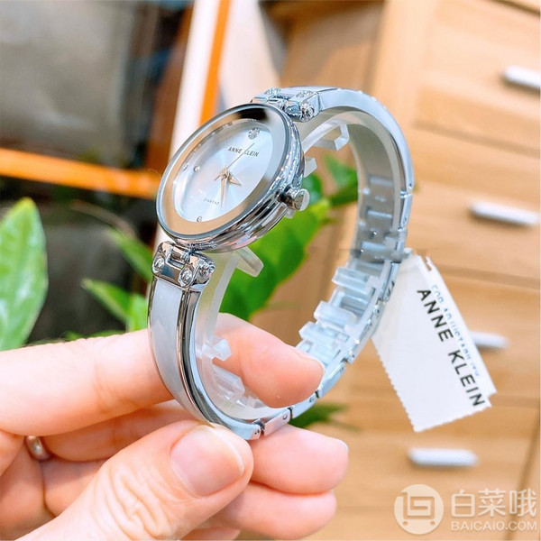 Anne Klein 安妮·克萊因 AK/1981LGSV 女士鑲鉆手表244.03元