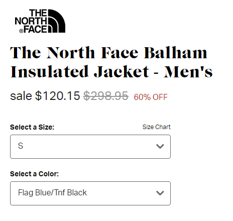 THE NORTH FACE 北面 Balham Insulated 男士550蓬连帽羽绒服 新低0.15到手约950元