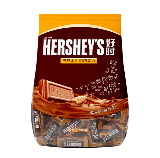 HERSHEY'S 好时 巴旦木牛奶巧克力 500g *4件118.12元包邮（合29.53元/件）