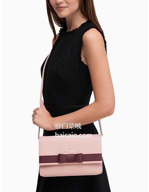 Kate Spade 凯特丝蓓 Kirk Park 女士蝴蝶结真皮斜挎单肩包772.31元