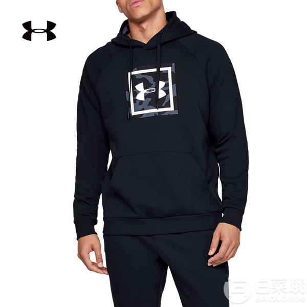 S码，Under Armour 安德玛 Storm Rival 男士抓绒连帽卫衣 1345636新低132元包邮