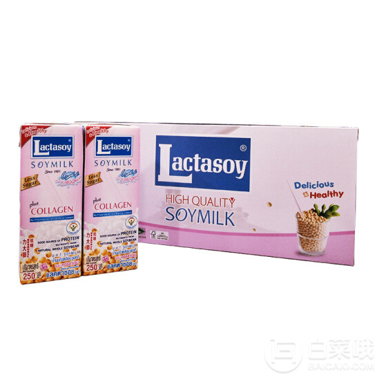 泰国进口，Lactasoy 力大狮 调制豆奶 低糖 250ml*12盒19.9元