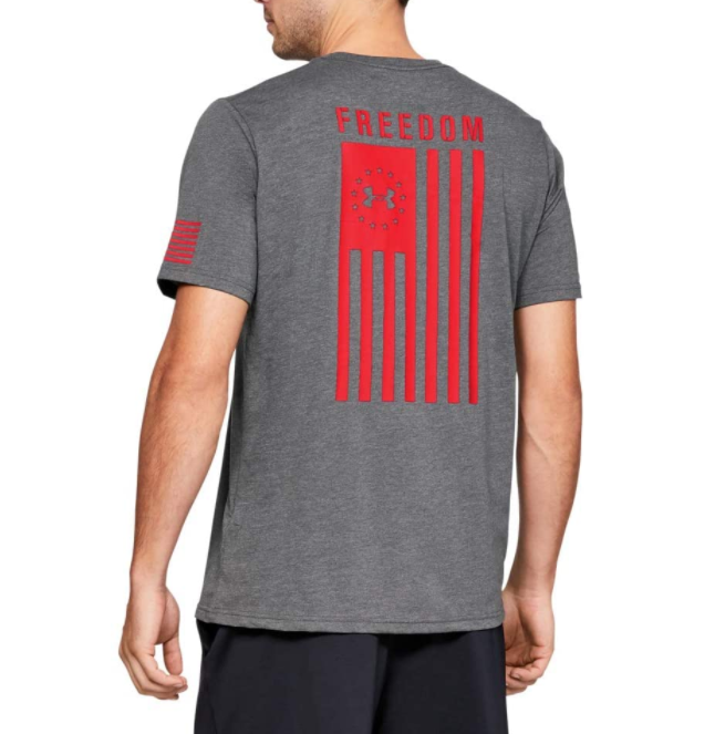 多码多色，Under Armour 安德玛 Freedom Flag 男士运动短袖T恤118.97元