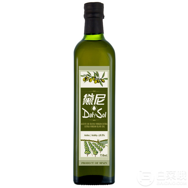 西班牙原瓶进口，DalySol 黛尼 特级初榨橄榄油礼盒装 750ml*6瓶109.4元包邮（18.23元/件）