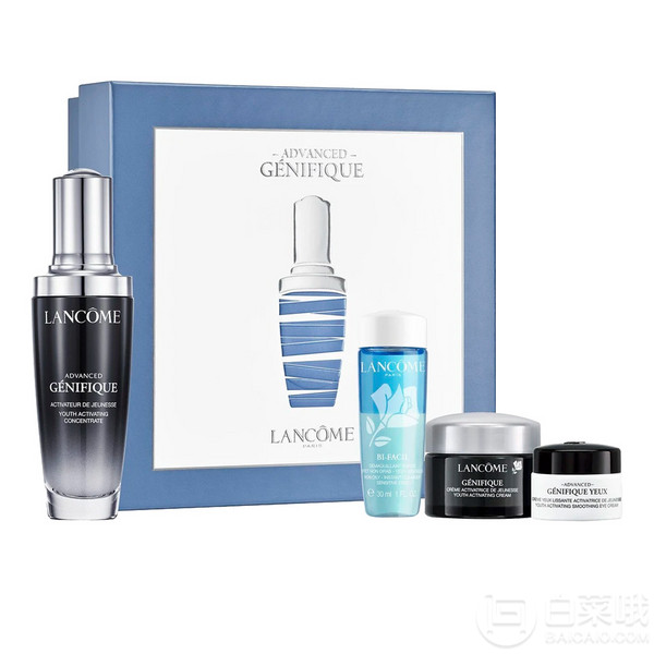 Lancome 兰蔻 小黑瓶护肤4件套（精华50ml+卸妆30ml+日霜15ml+眼霜5ml）免费直邮到手约638元