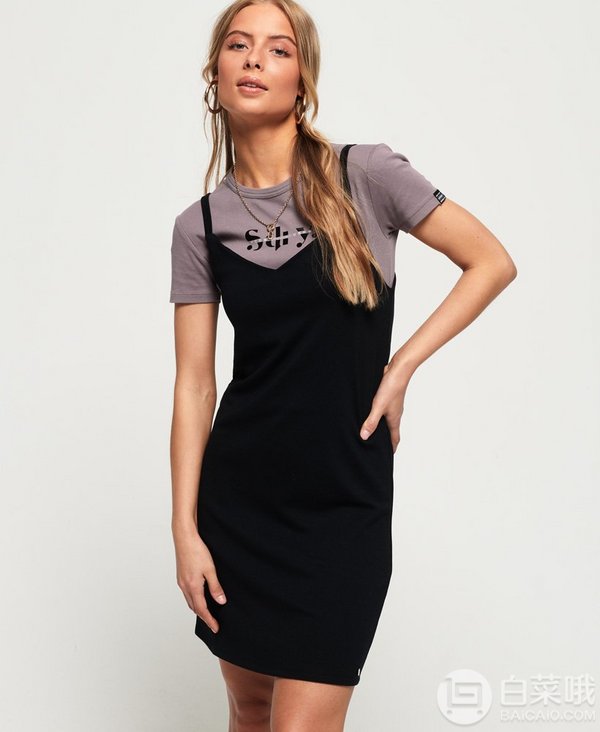 S码，Superdry 极度干燥 CAMI 女士T恤连衣裙新低228.76元（3件95折）