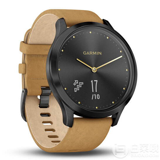 Garmin 佳明 vivomove HR 指针式光电心率智能手表 小牛皮款 沉稳棕699元包邮