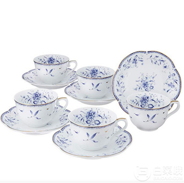 Narumi 鸣海 印花陶瓷杯碟10件套装 40721-33476211.97元（可3件9折）