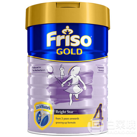 荷兰原装进口，Friso 美素佳儿 新加坡版金装4段儿童成长配方奶粉900g138元包邮（需领券）