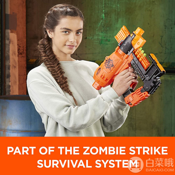 单件包邮，Hasbro 孩之宝 NERF 热火 Zombie Strike僵尸来袭系列 钉枪玩具 E2672新低149.5元