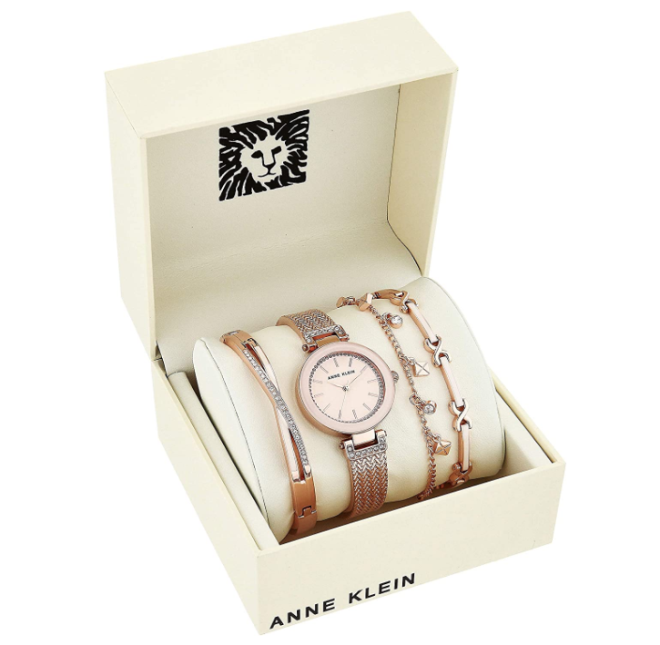 Anne Klein 安妮·克莱恩 AK/3394BHST 女士玫瑰金手表套装342.37元
