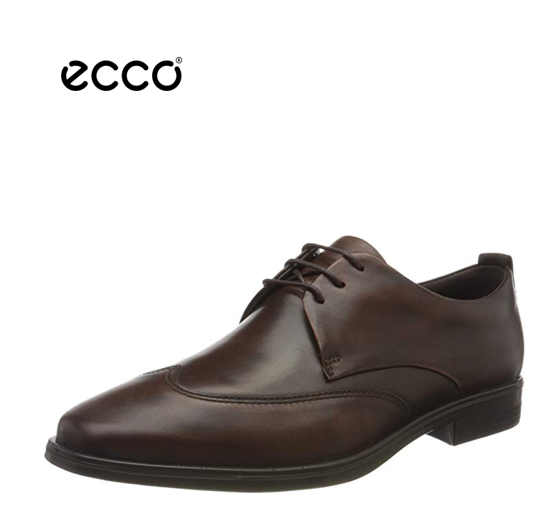 限42码，ECCO 爱步 Melbourne 男士真皮牛津鞋折后509.9元