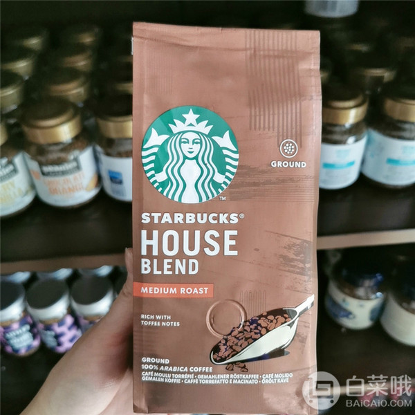 Starbucks 星巴克 House Blend 研磨咖啡粉（中度烘焙）200g*6袋230.92元