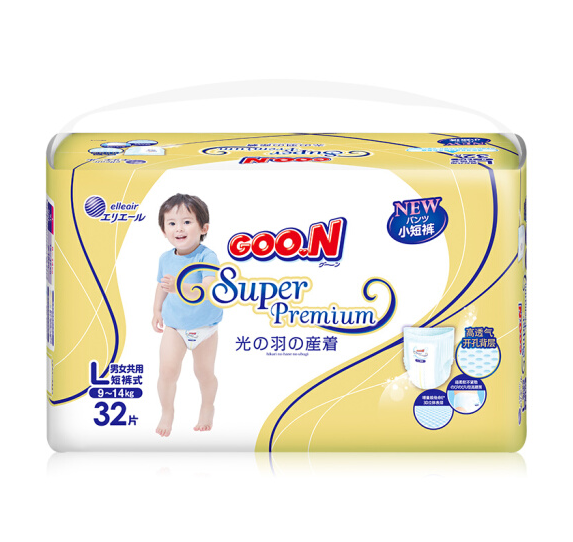 GOO.N 大王 光羽系列 婴儿尿裤 L32片 *2件 送保湿面纸40抽*6包254.2元包邮（合127.1元/件）