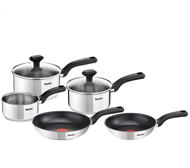 <span>降￥182白菜！</span>Tefal 特福 Comfort Max 红点不锈钢不粘锅具5件套装新低390元