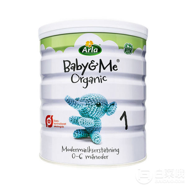 丹麦原装进口，Arla 阿拉 Baby&Me 宝贝与我 有机婴幼儿配方奶粉 1/2段 600g*2新低99元包邮（49.5元/罐）
