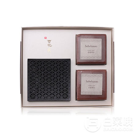 明星产品，Sulwhasoo 雪花秀 手工宫中蜜皂套装（蜜皂100g*2块+皂托）219元包邮包税