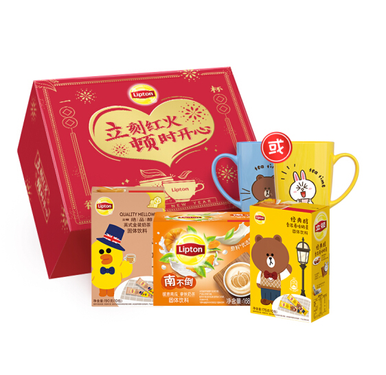 Lipton 立顿 立刻红火 奶茶礼盒装 533g *2件37.9元（合18.95元/件）