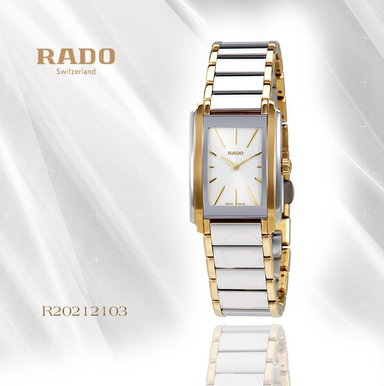 直降55刀新低！Rado 雷达表 Integral系列 金银配色女士气质腕表 R20212103 新低3.12约1841元