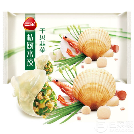 三全 高端私厨系列 干贝韭菜水饺 600克*6件80.38元（13.4元/件）