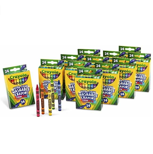 Crayola 绘儿乐 可水洗蜡笔24支*12盒100.06元