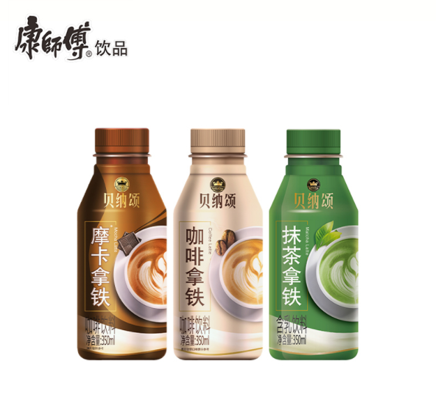 康师傅 贝纳颂咖啡 拿铁2瓶+摩卡2瓶+抹茶2瓶29.99元包邮（需领券）