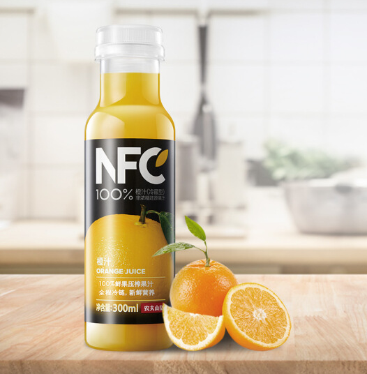 农夫山泉 NFC果汁饮料 橙汁 300ml*24瓶99元包邮