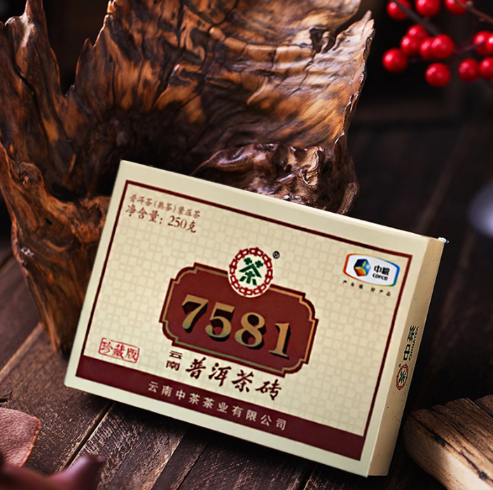 70周年尊享纪念版，中茶牌 7581 云南普洱砖茶 熟茶 250克*3件88元包邮（新低29.33元/件）